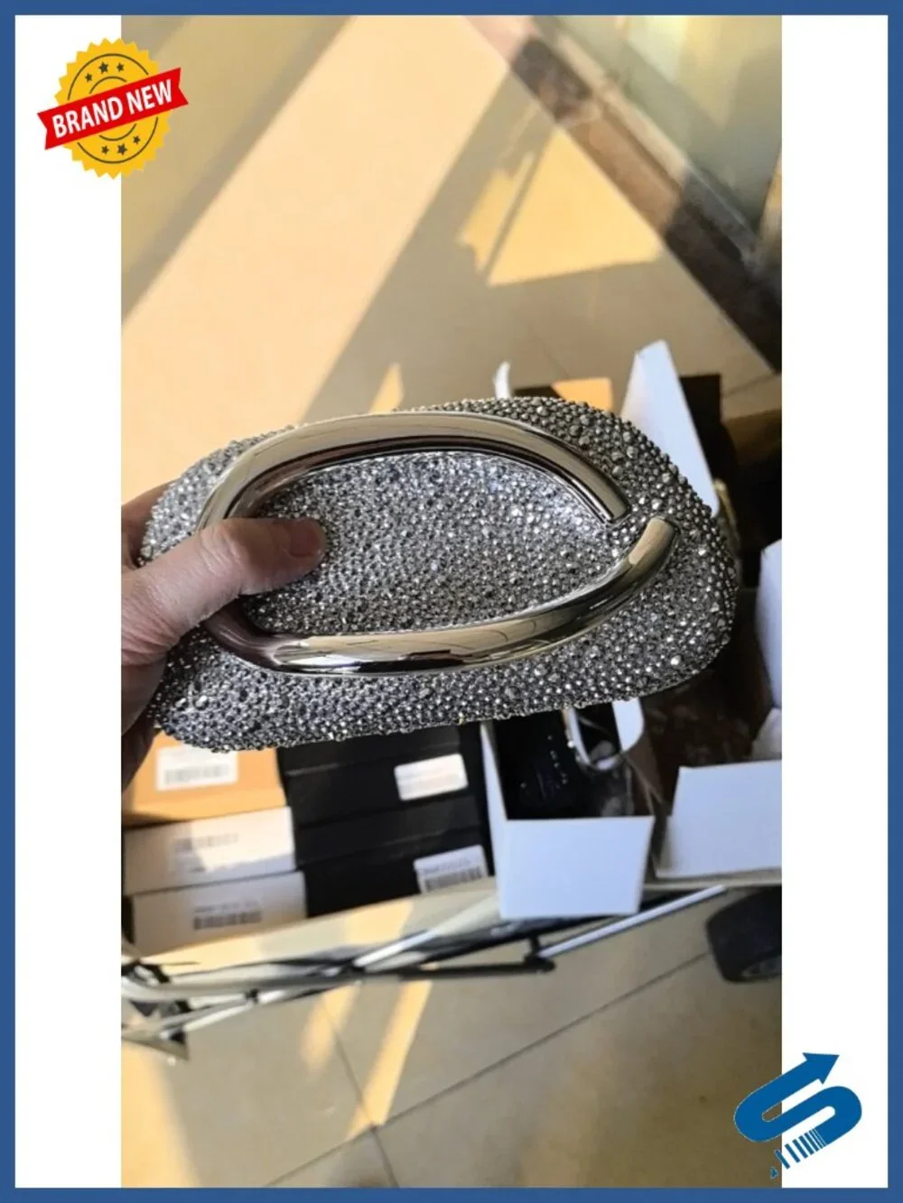 Rhinestone Clutch Evening Bag Wedding Bridal Crystal Purse